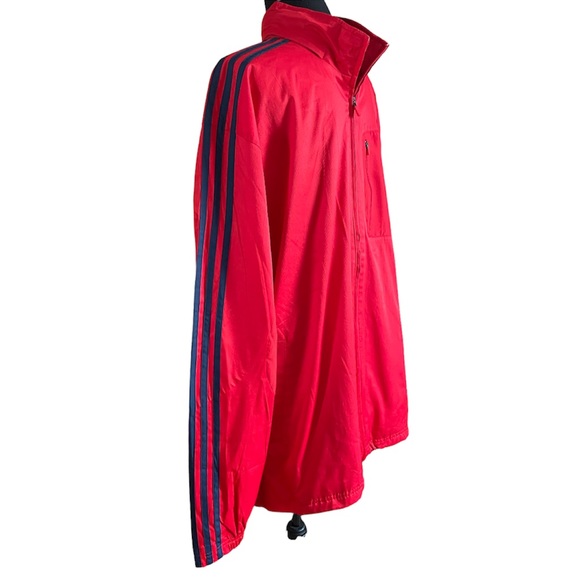 Adidas Mesh Lined Red Windbreaker Jacket - Picture 5 of 6